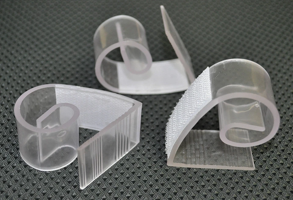 Свадебное белье Inc. (12 шт.) 1 дюйм регулируемые прозрачные пластиковые зажимы для стола юбки - Изображение 1 из 1