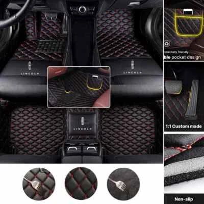For Fit Lincoln Car Floor Mats with pockets Waterproof All Models Auto Carpets - Image 1 of 4