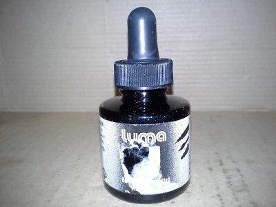 Vintage. Daler-Rowney  Luma Ink Black Noir 010 . Almost full bottle.  VGC - Image 1 of 4