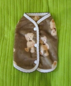Fleece Hunde Weste Shirt Katzenkleidung * Größe XS * weiches Teddybär Design - Bild 1 von 8