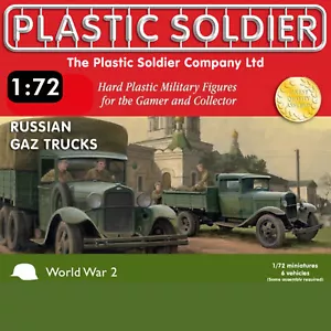 RUSSIAN GAZ TRUCKS 6 vehicles WW2V20036 1:72 PLASTIC SOLDIER COMPANY - Picture 1 of 2