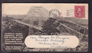 WORLD'S HIGHEST BRIDGE, ROYAL GORGE 1930, CANON CITY, COLORADO - Picture 1 of 1