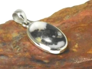 Zebra JASPER Sterling Silver 925 Gemstone PENDANT - Gift Boxed - Imagen 1 de 5