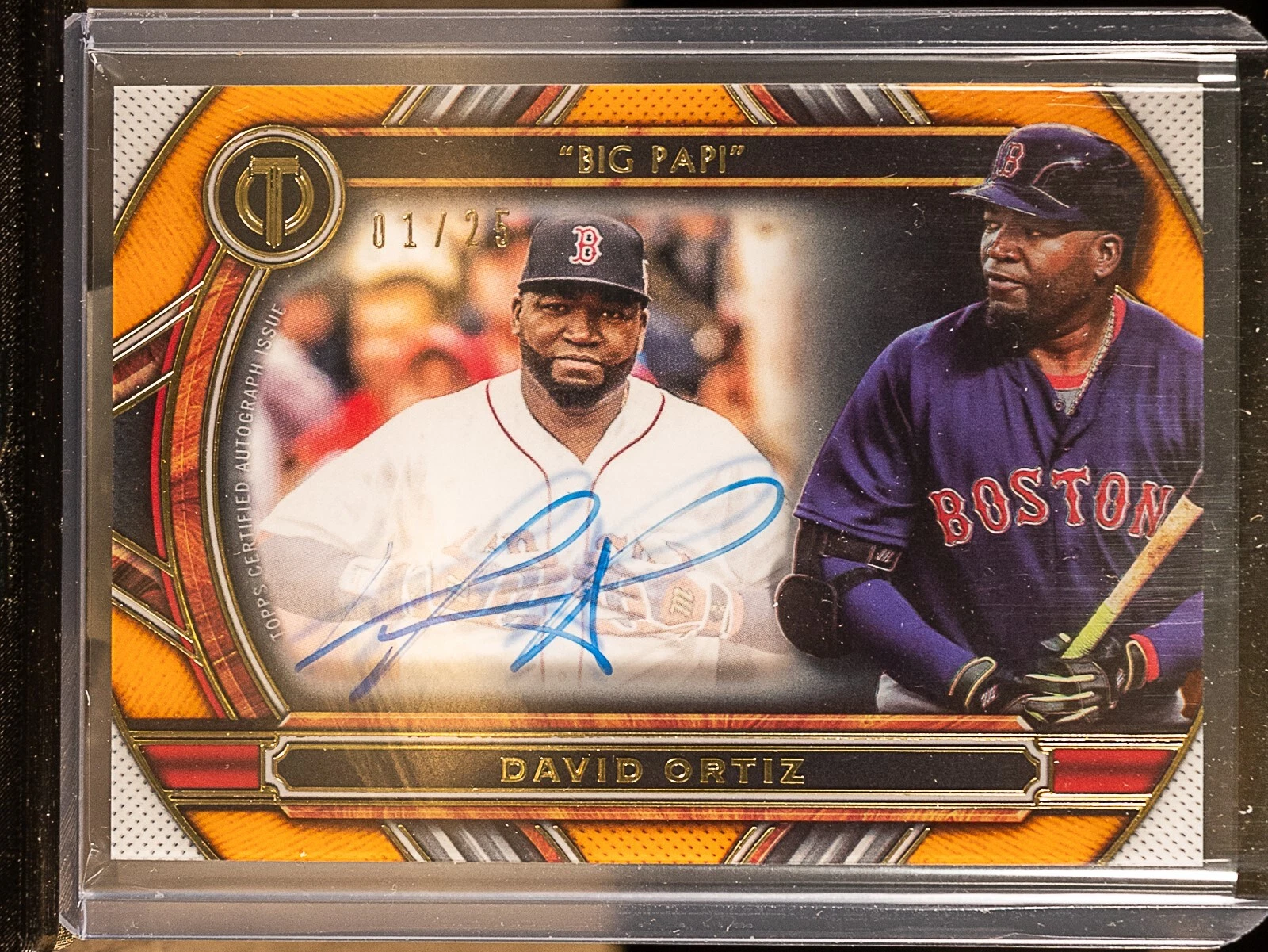 DAVID ORTIZ 2023 Topps Tribute Nicknames Orange BIG PAPI Auto 1/25 HOF