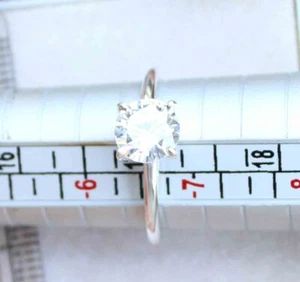 Anillos redondos de plata 925 de 10,40 quilates para mujer circón cúbico elegantes regalo de boda - Imagen 1 de 3