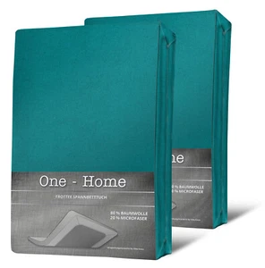2er Pack Spannbettlaken FROTTEE 180x200 cm - 200x200 cm petrol Spannbetttuch - Bild 1 von 5
