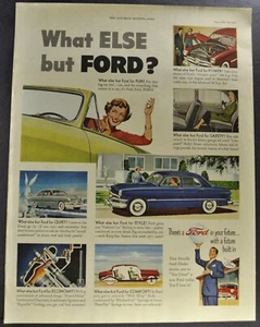 1950 Ford Custom Fordor Sedan Large Size Print Ad Excellent Original 50 - Picture 1 of 6