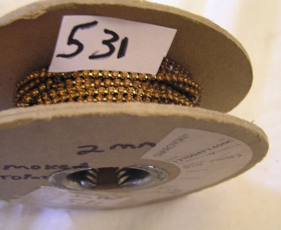 Conjunto de cadena de cristal de Swarovski de diamantes de imitación de 2 mm de colección de 1 pie joyería artesanal Foto 1 de 1