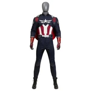 2025 Captain America Superhero Cosplay Costume Halloween Suit Christmas Outfit - Picture 1 of 16
