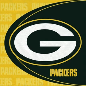 GREEN BAY PACKERS NFL Lunch Napkins 16 per pack FREE SHip - NEW - Picture 1 of 3