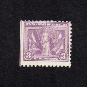 USA 1919 3c VIOLET 'VICTORY' STAMP GIBBONS No 546 c£13+ MH.