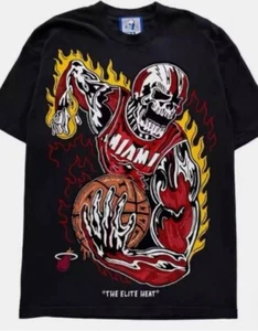 Camiseta Warren Lotas Miami Heat Elite Heat Negra Grande - Imagen 1 de 3
