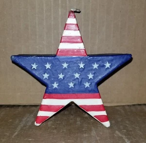 July 4th Patriotic American Flag Star Candle ~4"x4" New - Picture 1 of 2