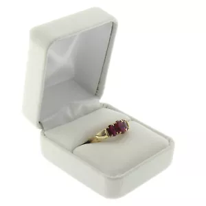 White Faux Leather Engagement Ring Box Display Jewelry Gift Boxes 1 Dozen - Picture 1 of 5
