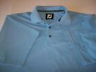 Men's FOOTJOY Teal Blue ProDry Pique Golf Polo Shirt Size Large