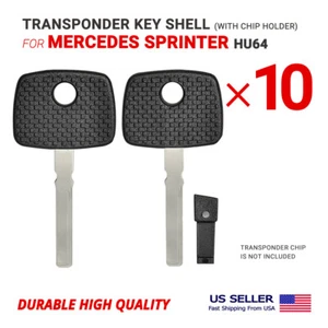 10x Key Shell Case For Mercedes Sprinter HU64 WIth Chip Holder High Qualiy - Bild 1 von 2