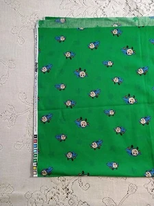 Jay Jay the Jet Plane Cotton Fabric Green Cranston VIP 15"x44" vintage - Picture 1 of 6