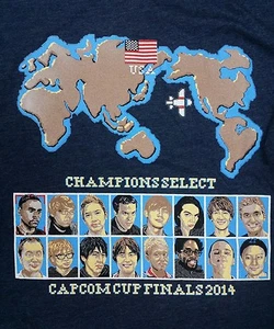 USA Capcom Cup Finals 2014 Video Game Tournament EXCLUSIVE Gamer T Shirt Size XL - Picture 1 of 5
