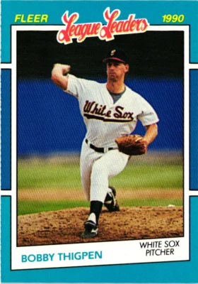 1990 Fleer Baseball's League Leaders  - Bobby Thigpen #39 - Image 1 of 2
