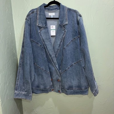 Sofia Jeans by Sofia Vergara Size 5X Women's 90s Denim Jacket Stretch - Image 1 of 4