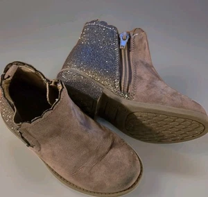 Steve Madden Boots 5 Jhowl Ankle Chelsea HeelS Beige Fabric Pull On Size 8 US - Picture 1 of 6