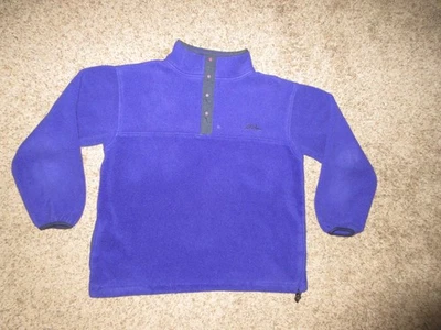 Pullover de colección LL Bean Fleece Mujer M Snap T Escritura Cursiva Logo Chaqueta Púrpura Foto 1 de 4