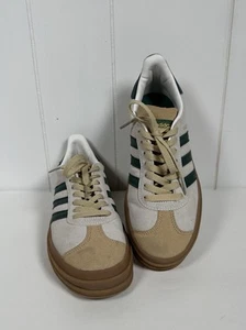 Adidas Originals Gazelle Bold Cream White Collegiate Green Women's Size 7.5 - Picture 1 of 13