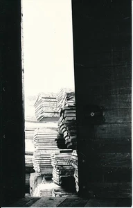 Stadtlandschaft ca. 1960 - Industrielle Holzkugeln Bretter - NV 8081 - Bild 1 von 1