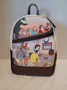 Loungefly Disney Schneewittchen und die sieben Zwerge Multi Szene Mini Rucksack - Neu - Bild 1 von 16