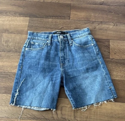 Hudson denim jean Hana shorts 24 casual fall distressed high waisted good cond. - Image 1 of 4