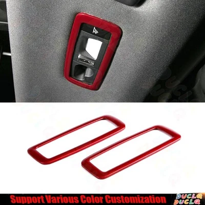 Ajuste para Porsche Cayenne 2011-2017 rojo brillante luz de lectura cubierta embellecedor 2 piezas Foto 1 de 4
