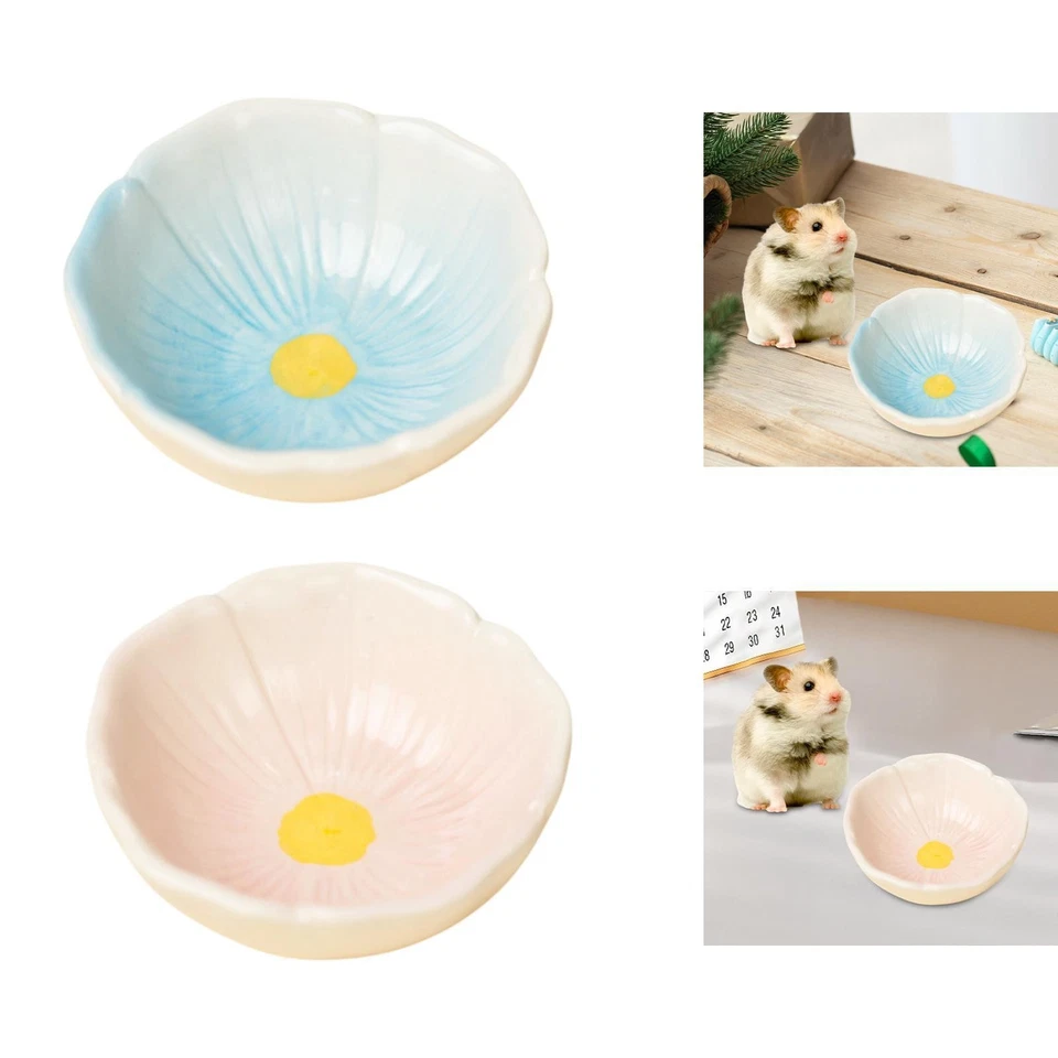 Tigela de comida de cerâmica para hamster prato de comida para hamster prato de alimentação de animais pequenos para - Imagem 1 de 1
