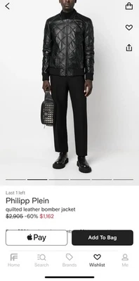 $2900 Philipp плен кожаная куртка мужчин - Изображение 1 из 4