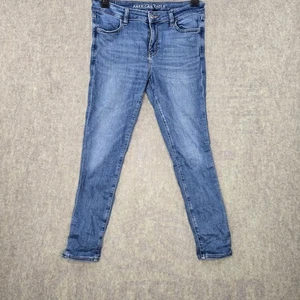 American Eagle Womens Next Level Stretch Skinny Jeans Size 10 Blue Denim - Picture 1 of 10