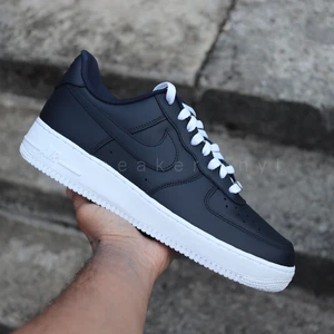 Aeronautica Militare 1 Low Top Blu Navy Personalizzato Nuovo con etichette - Foto 1 di 10