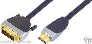 3M HIGH DEFINITION HDMI TO DVI DIGITAL VIDEO CABLE, DVD SAT HDD  ⇨ LCD PLASMA TV - Picture 1 of 3