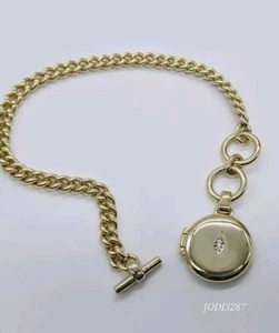 Vera Bradley Gold Tone Collect Moments Locket Bracelet 8 in - Picture 1 of 6