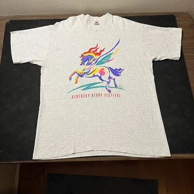 Camisa De Colección Kentucky Derby Festival Feria Estatal Puntada Única Secretaría Años 80  Foto 1 de 4