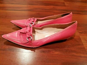 PRARI Vero Cuoio Rare Womens Dress Shoes Pink Leather Size: 9.5 Made In Italy - Picture 1 of 10