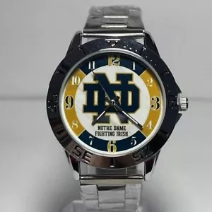 Notre Dame Fighting Irish NCAA Team Logo Men's Stainless-Steel Silver Watch NEW - Picture 1 of 7