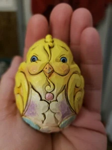 Jim Shore Heartwood Creek 2013 Easter Mini Ceramic Eddie Carving Egg - One Piece - Picture 1 of 9