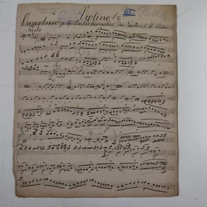 C M v WEBER EL MAESTRO DE LOS ESPÍRITUS parte violín, manuscrito de música antigua #3 - Imagen 1 de 1