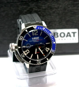 U-Boat Sommerso Ss Ceramic Black/Blue Automatic 9519 30ATM New Unworn - Picture 1 of 13