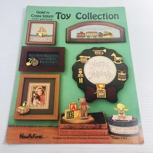Toy Collection Gold’n Cross Stitch Pattern by NeedleForm #983 VTG 1988 - Picture 1 of 9