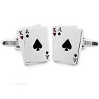 Boutons de Manchette Homme Cartes De Poker en Métal