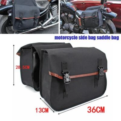 1 Pair Motorcycle Electric Bike Retro Saddle Bags Pannier Luggage Side Tool Bag — 第 1/4 张图片