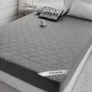 Cal King Size 72"X84" Impermeable Protector Colchón Suave Cama Gris Colchón Cubierta - Imagen 1 de 13