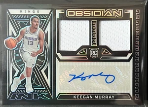 2022-23 Panini Obsidian Keegan Murray RC Rookie Dual Jersey Patch Auto 42/99 - Picture 1 of 3