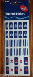 Official Licensed AFL Fingernail Stickers - North Melbourne Kangaroos - Nail Art - Picture 1 of 1
