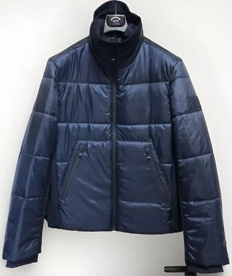 Tommy Hilfiger Mixed Hybrid Padded Funnel Neck Jacket Navy Size L RRP £390 - Image 1 of 4